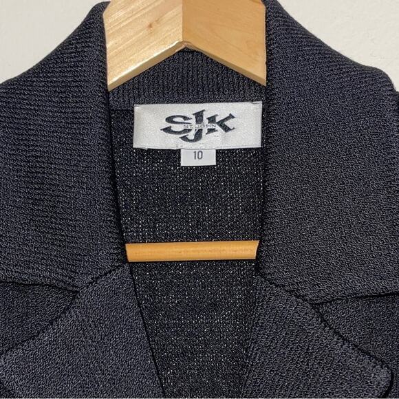 St. John By Marie Gray Santana Double Breast Blazer Pant Suit Set Black Size 10 - Picture 6 of 9